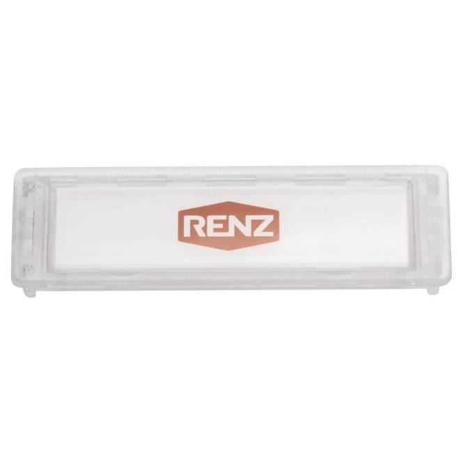 RENZ Namensschild 92 97-9-82016 75x22mm transparent Install.Baumaterial Hauskomm/Batt/Sicher-0