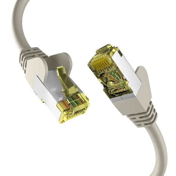 CAT6a GRAU 7,5m Patchkabel S/FTP PIMF, RJ45 Netzwerkkabel Ethernetkabel LAN DSL Ecommerce