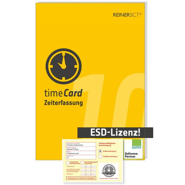 REINERSCT - timeCard 10 AU Jahreslizenz 100 Mitarbeiter - ESD