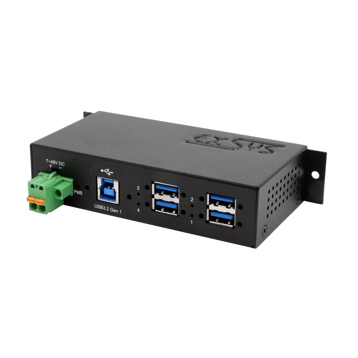 EXSYS EX-1185HMVS-2 4-Port Metall USB 3.2 Gen1 mit 15KV ESD Überspannungs-Schutz-0
