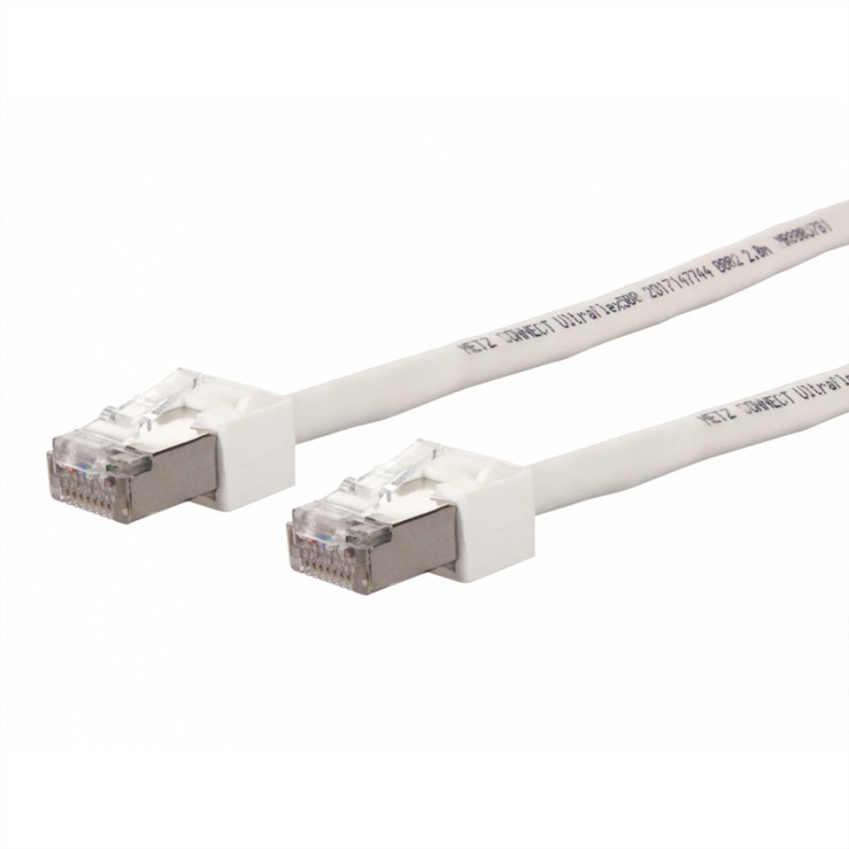 METZ CONNECT Patchkabel Cat.6 (Class E) S/FTP, Ultraflex500 VoIP, AWG 26, LSOH, weiß, 5 m-0