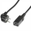 BACHMANN Netzkabel Schutzkontakt - IEC320-C19 16A/250V, unverpackt, schwarz, 2 m