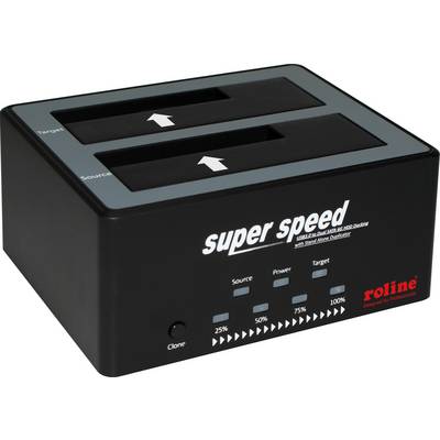 ROLINE 2.5" / 3.5" SATA HDD/SSD Docking Station, USB 3.2 Gen 1, HDD-Clone-Funktion-0