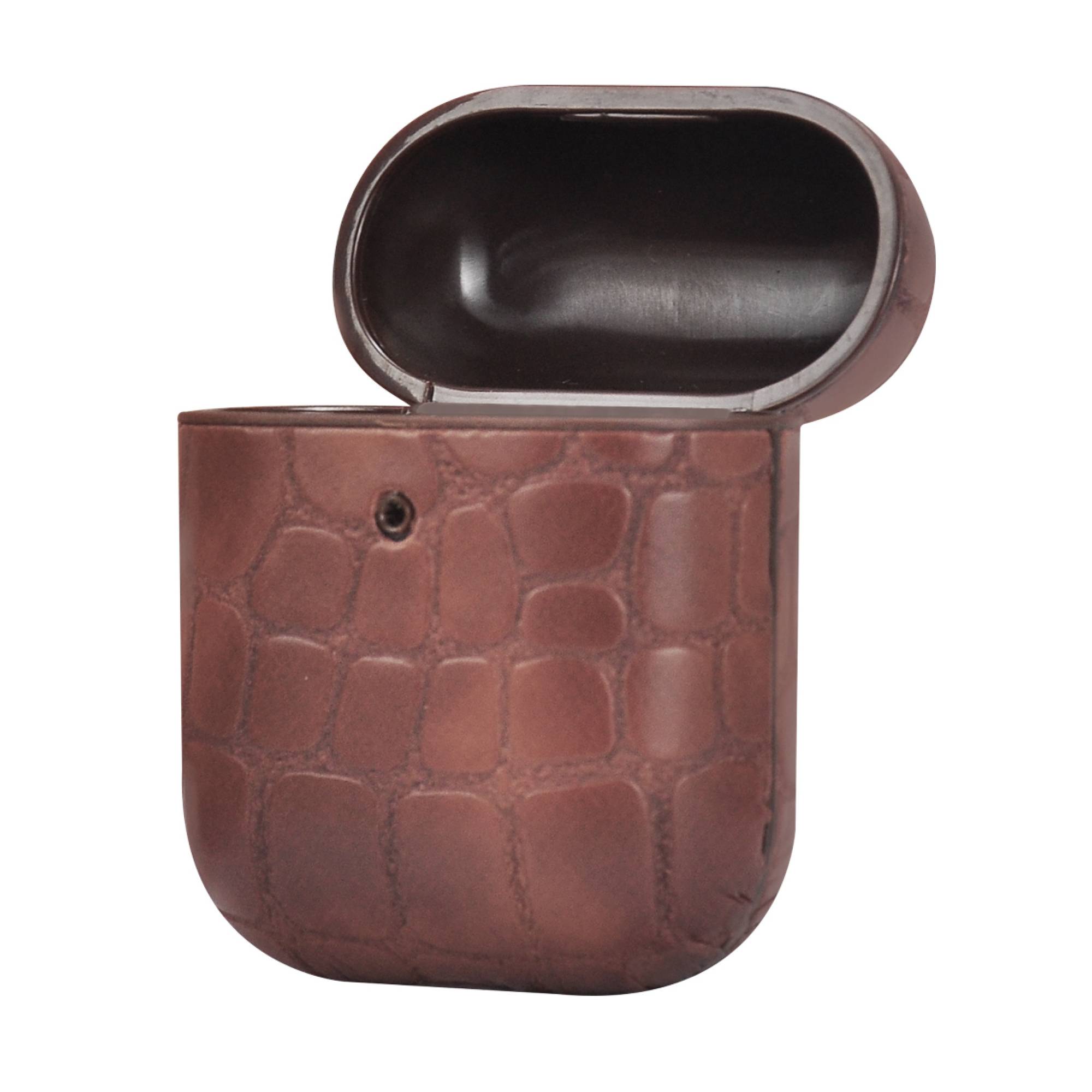 TERRATEC AirPods Case AirBox Stone Pattern Dark Brown Multimedia-Technik Apple Zubehör-0