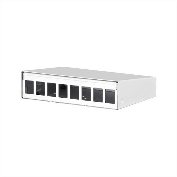 METZ CONNECT Keystone AP-Gehäuse 8 Port reinweiß RAL9010