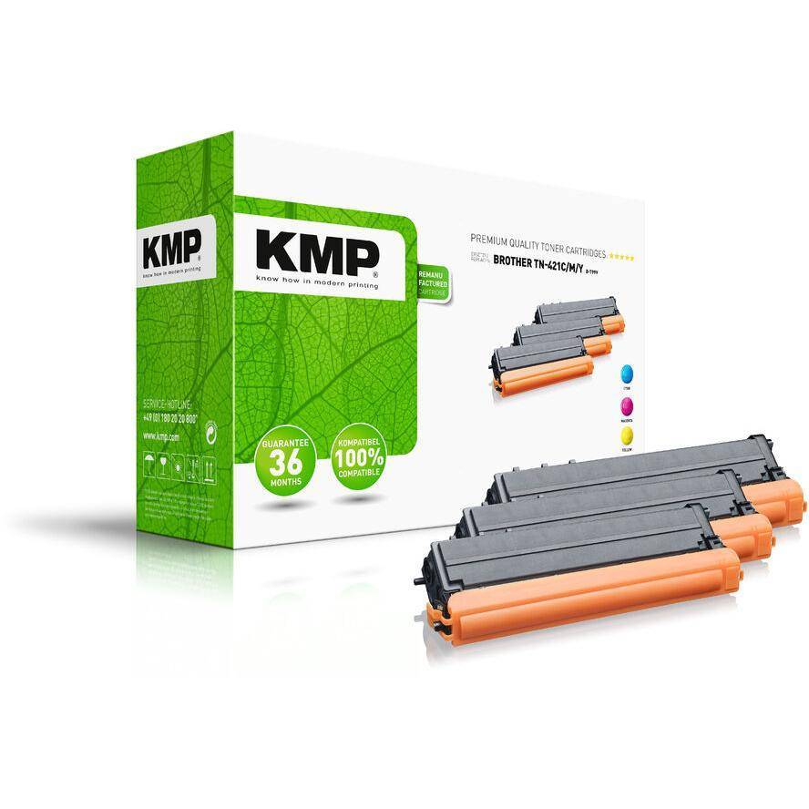 KMP Toner Brother TN421C/M/Y Multipack B-T99V remanufactured - Kompatibel - Wiederaufbereitet-0