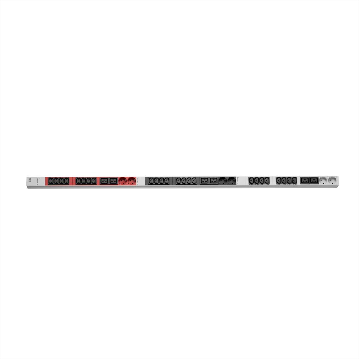 BACHMANN IT PDU ALU 1HE 24x C13 6x C19 CEE 3x16A rot-0