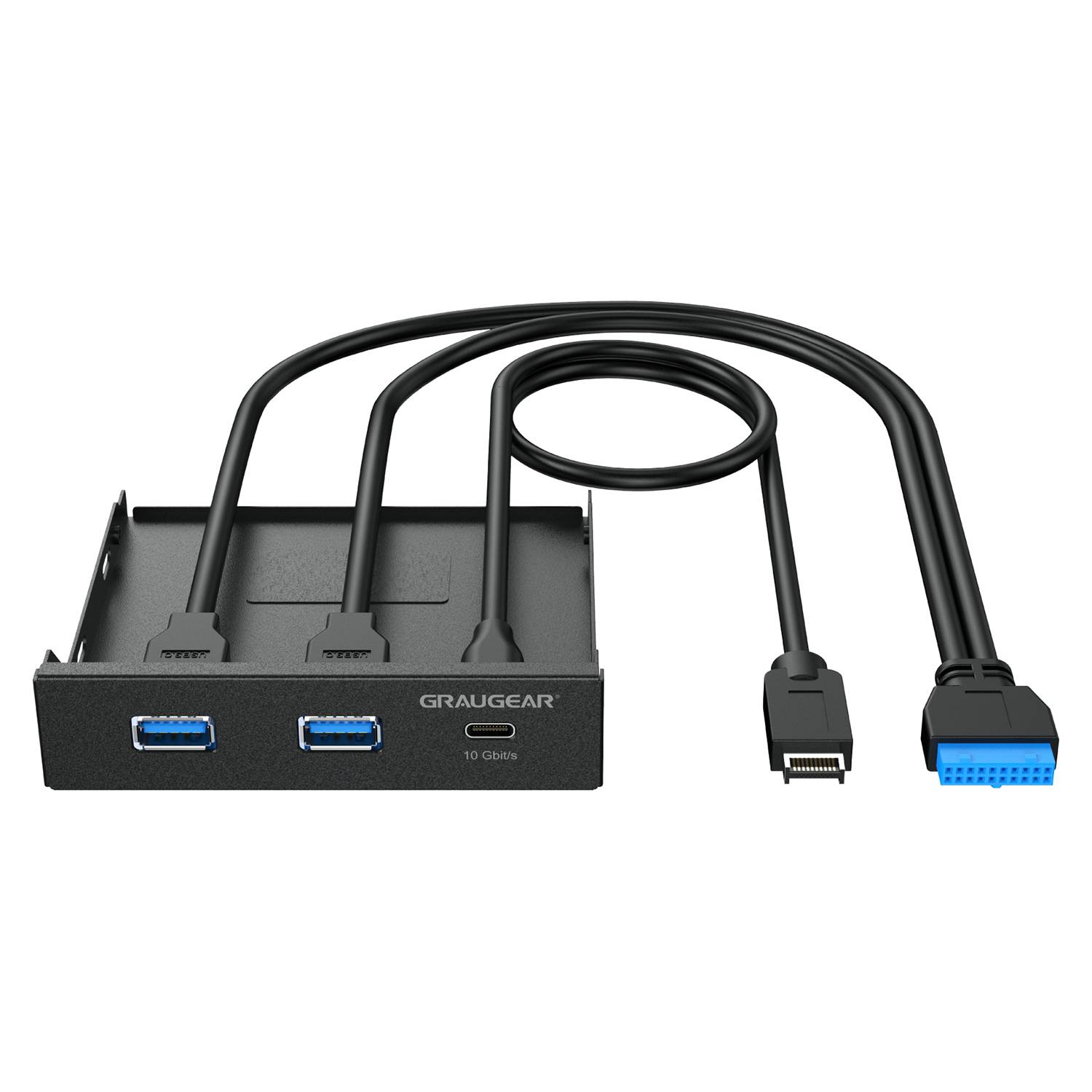 GrauGear Multi Front Panel USB Hub 1x USB-C 2x USB-A Retail-0