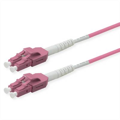 ROLINE LWL-Kabel duplex 50/125µm OM4, LC/LC, LSOH, UNIBOOT, violett, 1 m-0