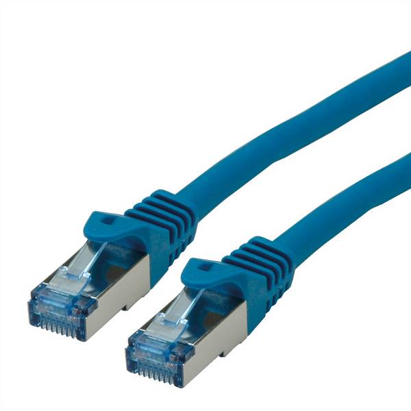 ROLINE Patchkabel Cat.6A S/FTP (PiMF), Component Level, LSOH, blau, 0,5 m