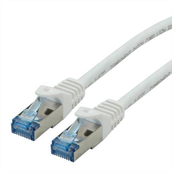 ROLINE Patchkabel Cat.6A S/FTP (PiMF), Component Level, LSOH, weiß, 1,5 m