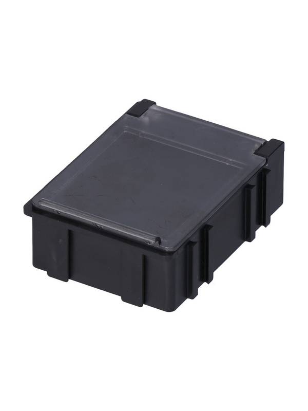 ESD SMD Box N3, 41 x 37 x 15 mm, schwarz/transparent bedampft