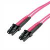 TELEGÄRTNER LWL Rangierkabel 2x G50/125 OM4, 1x LC Duplex - 1x LC Duplex, violett, 3 m