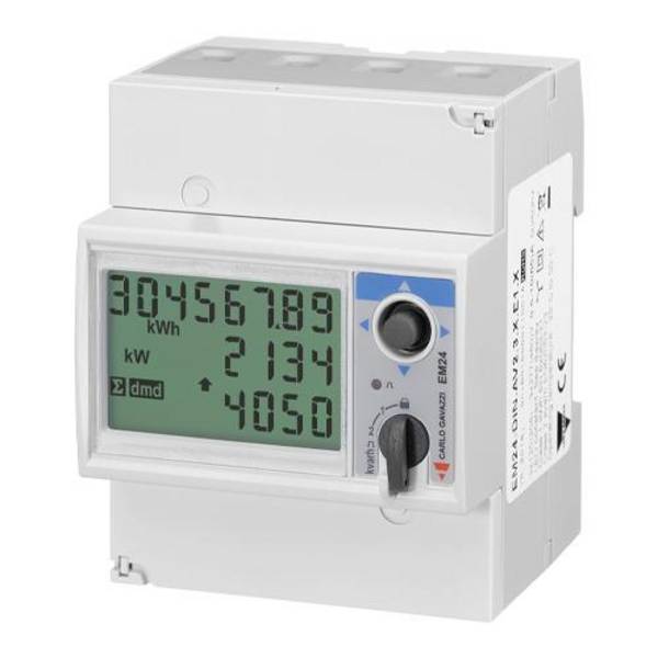 Carlo Gavazzi EM24DINAV93XDPX, 3-ph Energieanalysator, 65A, 230/400VLL, Eigenversorgung, 3-dig. Eingänge, Dupline-Port