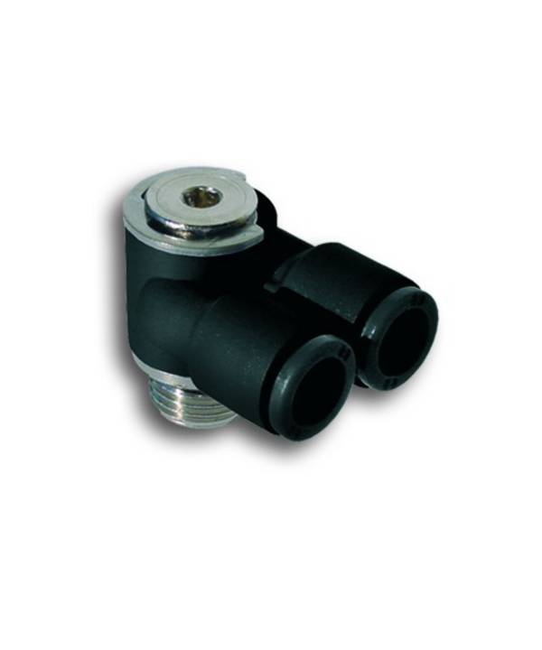 Pneumax TB15B0618, Doppel-Steck - Winkelverschraubung (alt. TB15B0618)