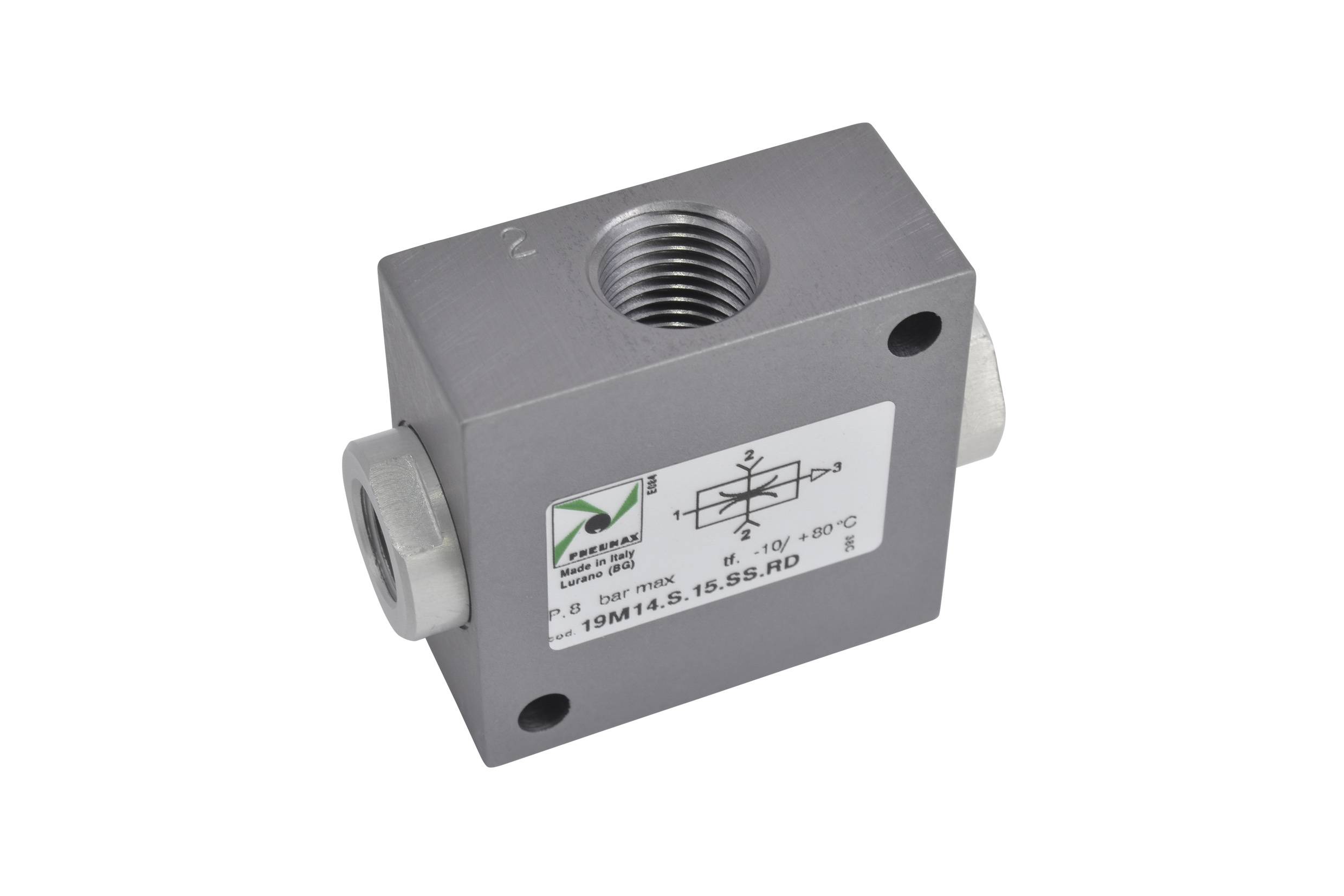 Pneumax 19M14S15SSRD, Einstufiger Vakuumerzeuger G1/4 (alt. 19M14.S.15.SS.RD)-0