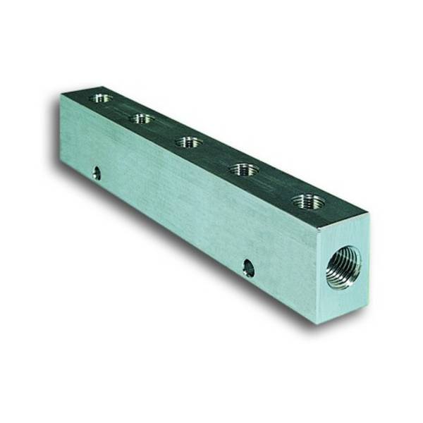 Pneumax RIPUL1555, Verteilerleiste 7-Fach, 2 G1/2 - 5 G3/8, (alt. RIPUL1555)