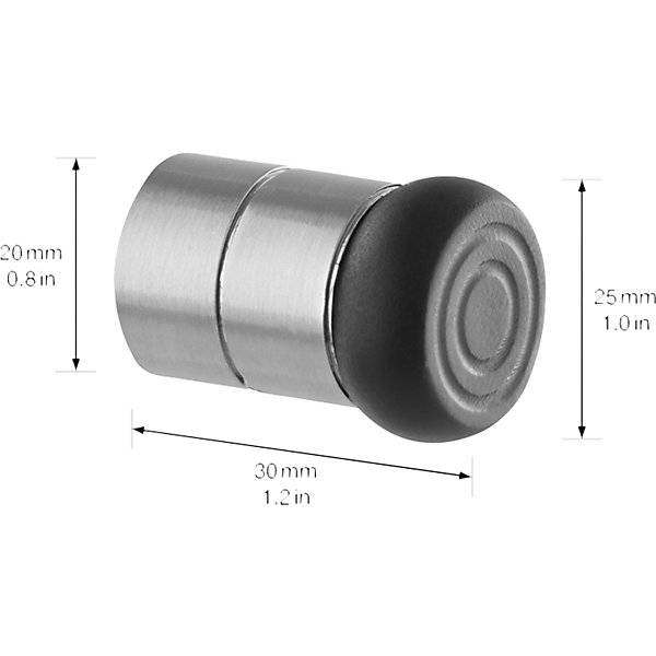 Wandtürstopper EH511 Ø 23 mm VE 2 Stk 30 mm silber/schwarz. Wagner System GmbH 83142049-1