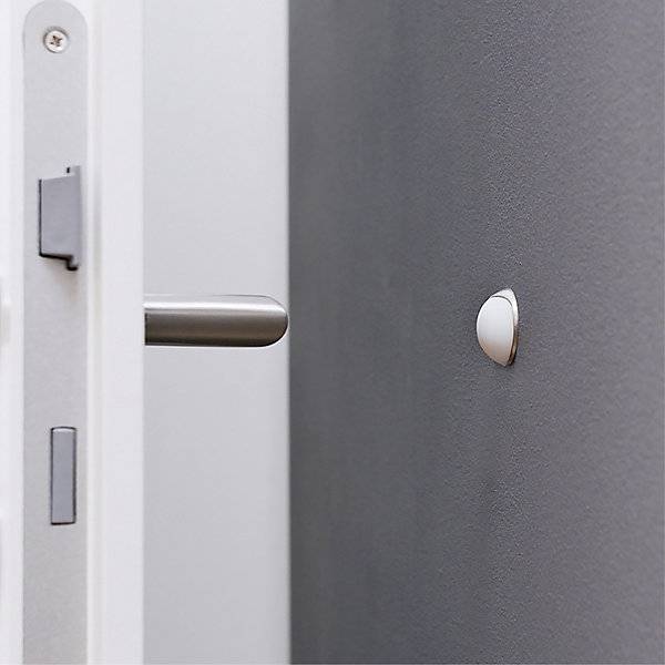 Wandtürstopper SOG WALL Ø 30 mm VE 2 Stk 12 mm silber/weiß. Wagner System GmbH 83140349-4