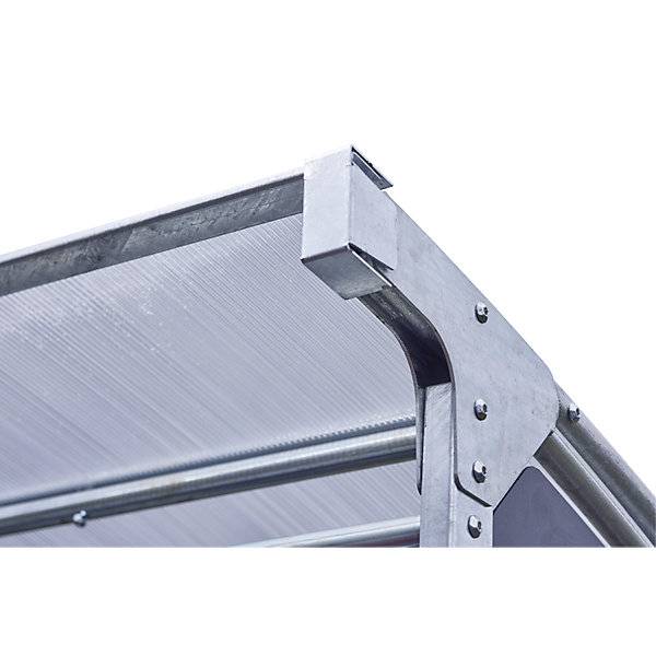 Fahrräderunterstand abschließbar für 6 Fahrräder HxB 2360 x 2260 mm Metalloptik. Etablissements Mottez & Cie-1