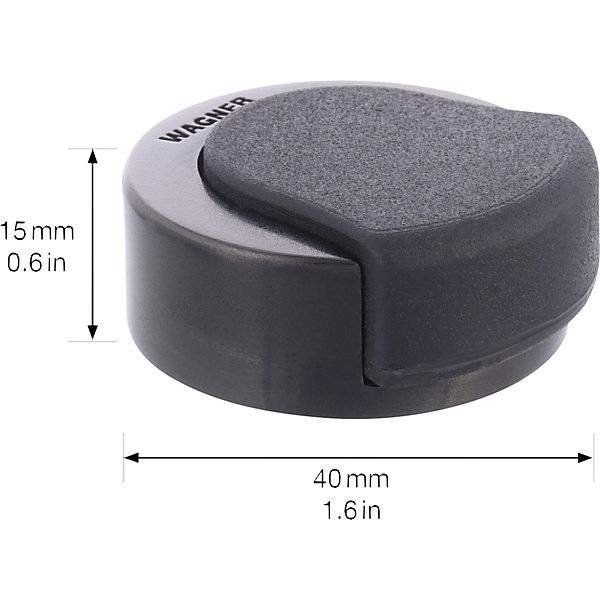 Boden-/Wandtürstopper LxBxH 39 x 38 x 15 mm VE 2 Stk schwarz-matt. Wagner System GmbH 83147249-1