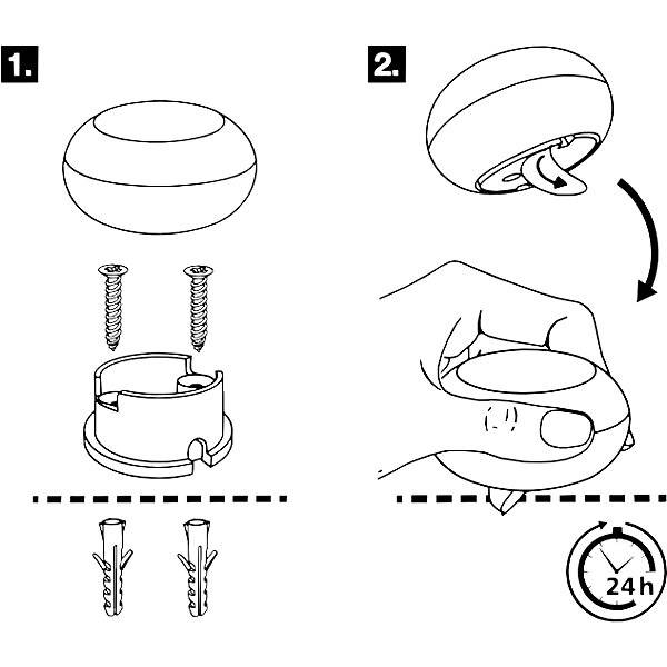 Bodentürstopper SOG zum Einschrauben oder Einkleben Ø 54 mm H 30 mm. Wagner System GmbH 83137149-2