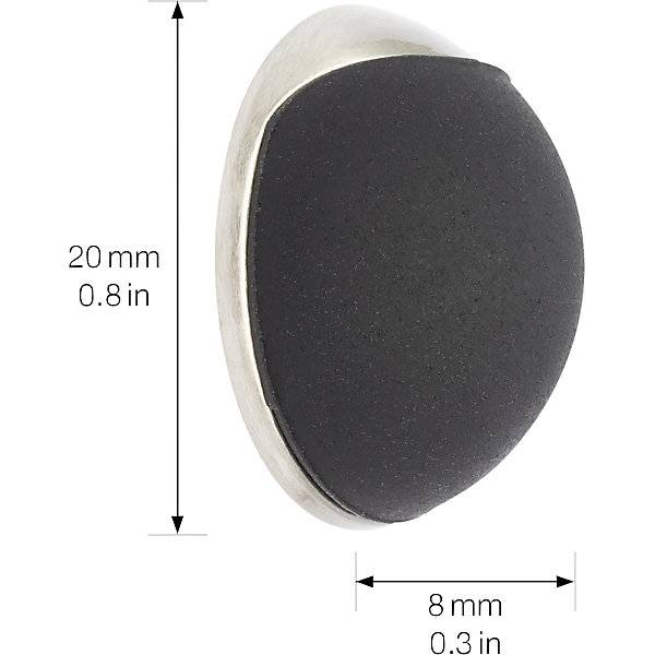 Wandtürstopper SOG WALL Ø 20 mm VE 2 Stk 8 mm silber/schwarz. Wagner System GmbH 83140049-1