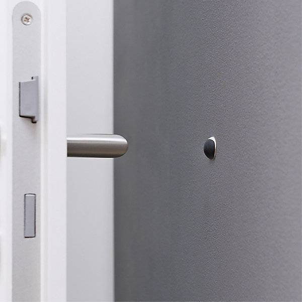 Wandtürstopper SOG WALL Ø 20 mm VE 2 Stk 8 mm silber/schwarz. Wagner System GmbH 83140049-4