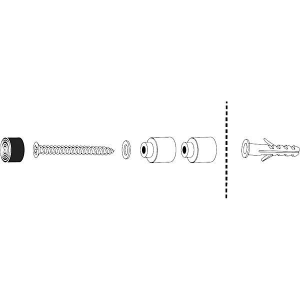 Wandtürstopper EH511 Ø 12 mm VE 2 Stk 12 mm silber/schwarz. Wagner System GmbH 83142149-2