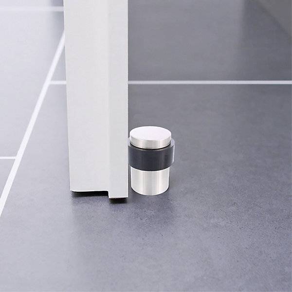 Bodentürstopper Ø 35 mm VE 2 Stk Höhe 40 mm silber/schwarz. Wagner System GmbH 83146749-4