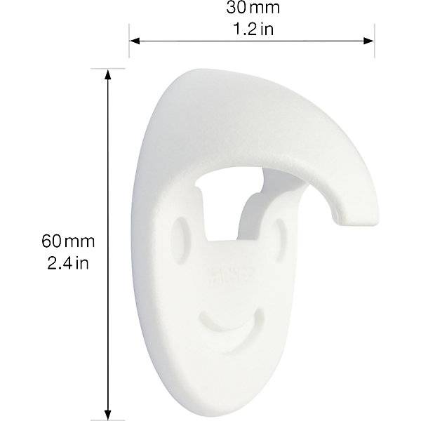 Türklinkenhalter Ø 58 mm 4 Stk Höhe 30 mm weiß. Wagner System GmbH 83143549-1