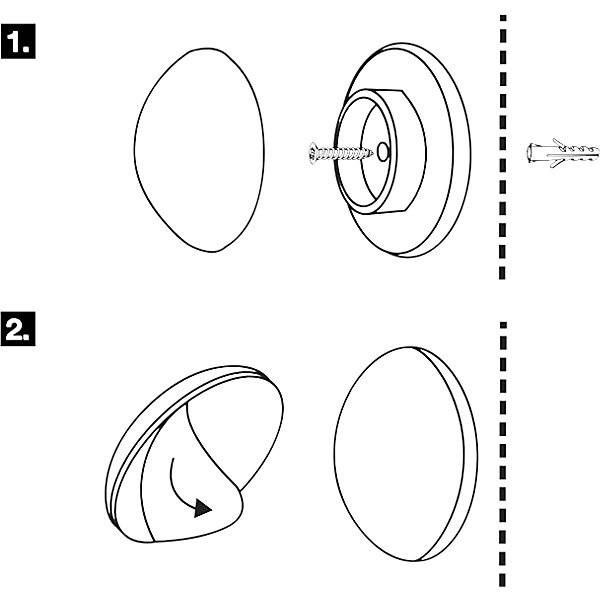 Wandpuffer Beutel / Karte Ø 40 mm 5 Stk Höhe 12 mm weiß. Wagner System GmbH 83144449-2