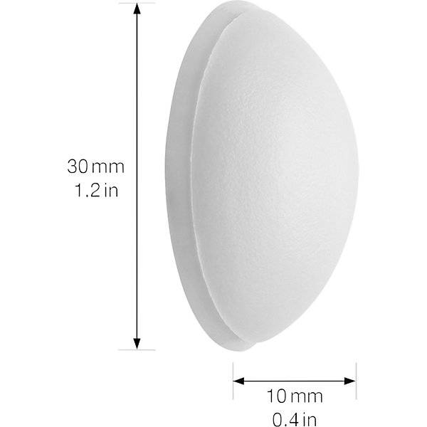 Wandpuffer Beutel / Karte Ø 30 mm 10 Stk Höhe 10 mm weiß. Wagner System GmbH 83143849-1