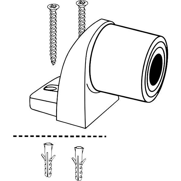 Bodenstürstopper EH500 zum Anschrauben LxBxH 52 x 94 x 70 mm. Wagner System GmbH 83142249-2