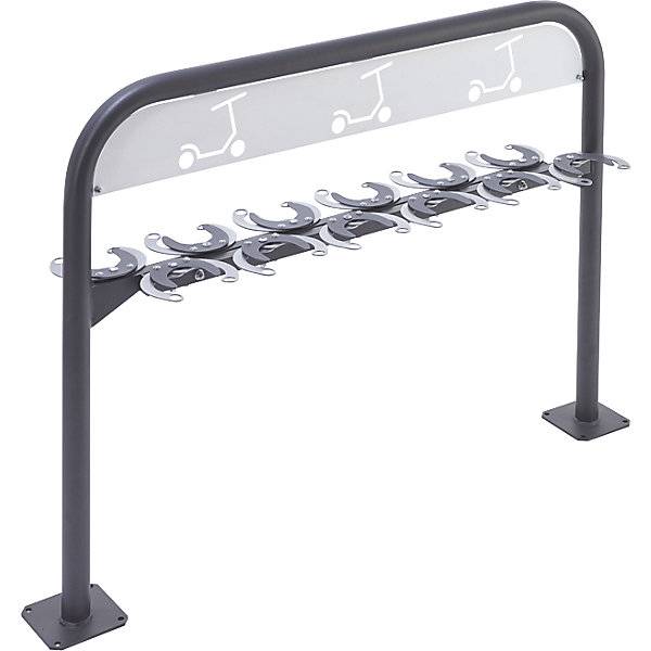 Rollerständer 12 Stellplätze anthrazit-schwarz. Etablissements Mottez & Cie SA 83188349