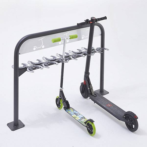 Rollerständer 12 Stellplätze anthrazit-schwarz. Etablissements Mottez & Cie SA 83188349-3