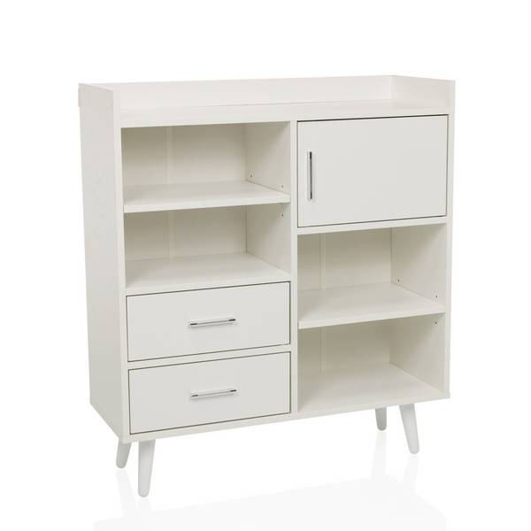 Sideboard Kommode MYRDAL 80x30x90 cm 2 Schubladen 1 Tür weiß hjh LIVING