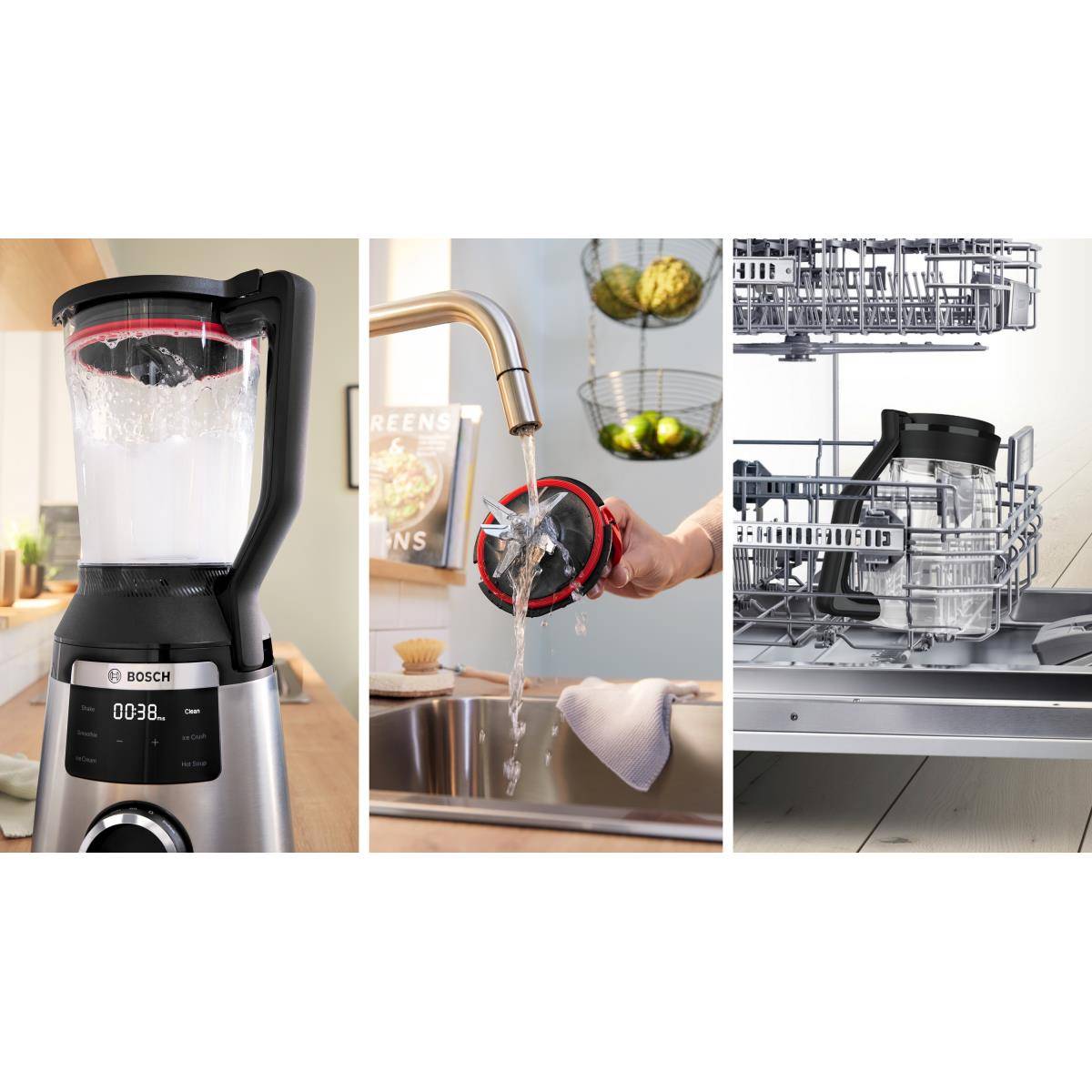 Bosch Serie 6, Hochleistungsmixer, VitaPower, 1800 W, Edelstahl, MMB6762M-2