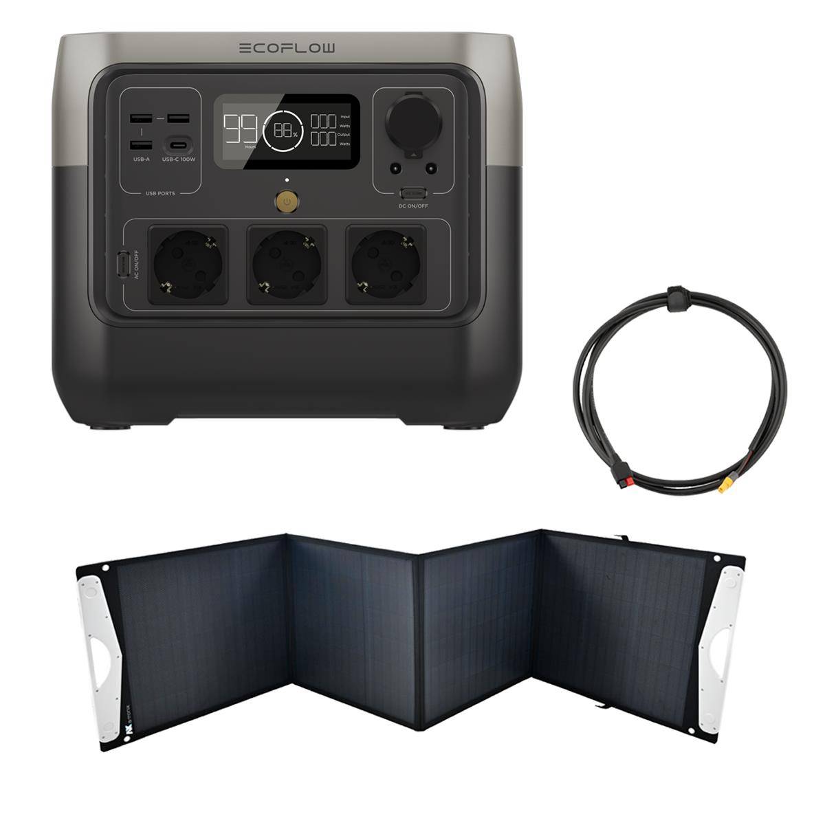 EcoFlow River 2 Pro 768Wh Powerstation mit 200W Solarpanel-0
