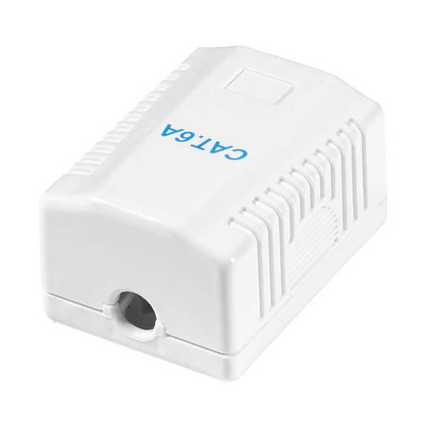 Cat.6A Surface Mounted Box 1 x RJ45, shielded Baumarkt & Garten Elektroinstallation Steckdosen &