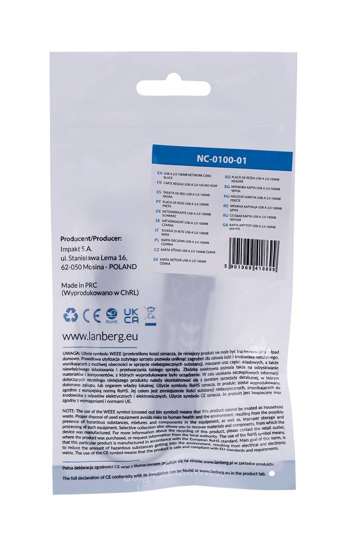 Lanberg NC-0100-01 - Netzwerkadapter - USB 2.0-2