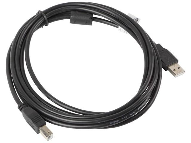 LANBERG USB-A(M)->USB-B(M) 2.0 Kabel 3,0m Ferrite sw Multimedia-Technik USB-Kabel-1