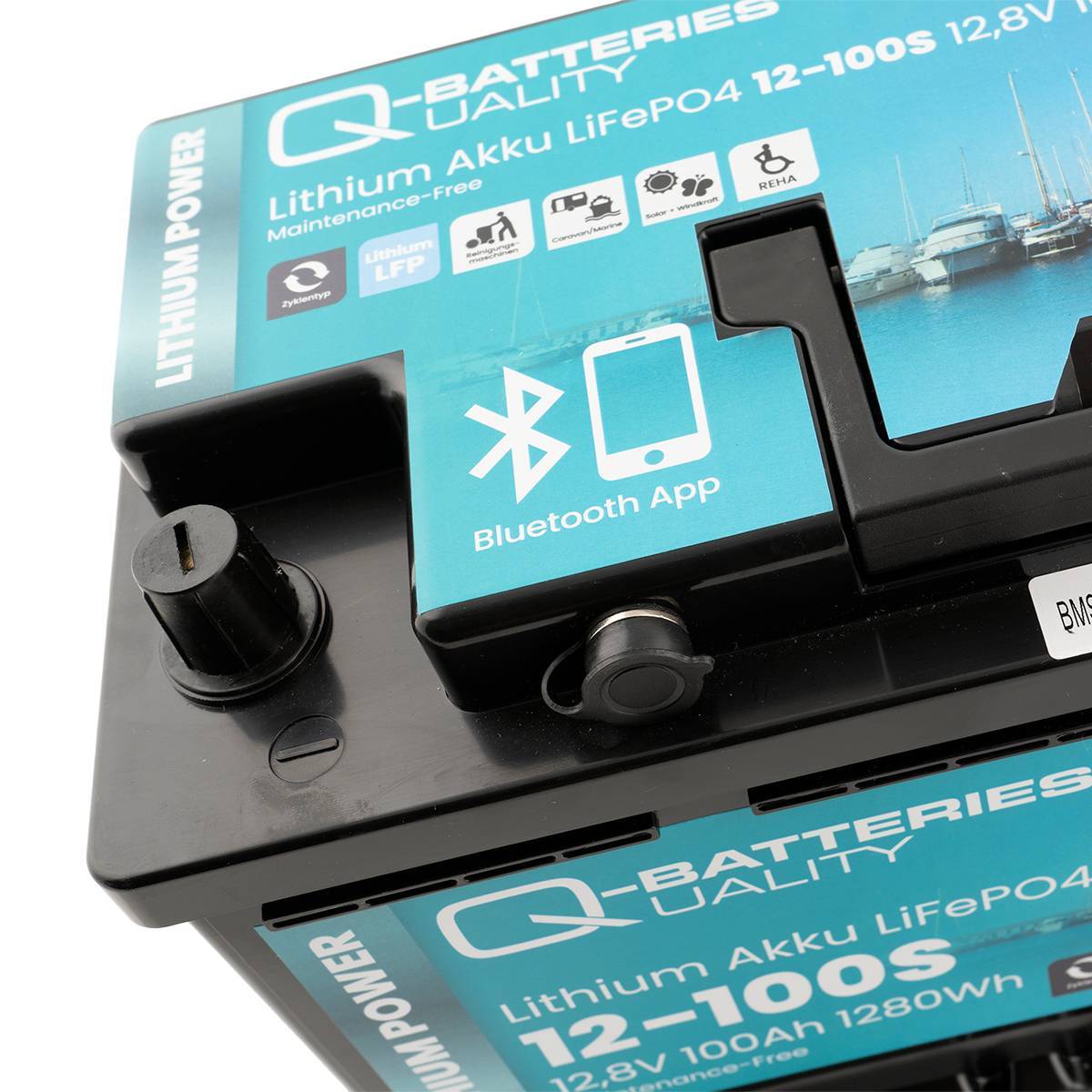 Q-Batteries Lithium Akku 12-100S 12,8V 100Ah 1280Wh LiFePO4 Batterie mit Bluetooth & Heizung-3