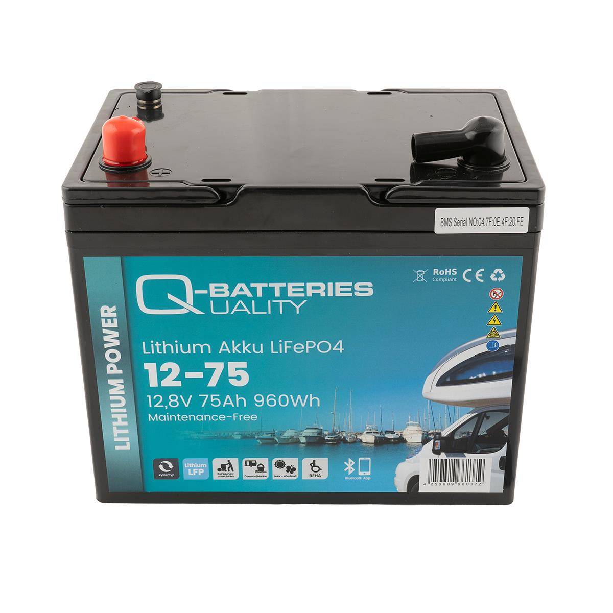 Q-Batteries Lithium Akku 12-75 12,8V 75Ah 960Wh LiFePO4 Batterie mit Bluetooth-3