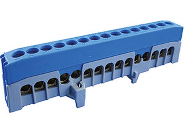 Pollmann Nullleiterklemme N15-F2 blau fingersicher-0
