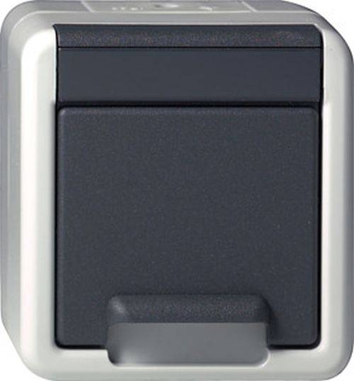 SCHUKO-Steckd. KD WG AP Grau 444030-0