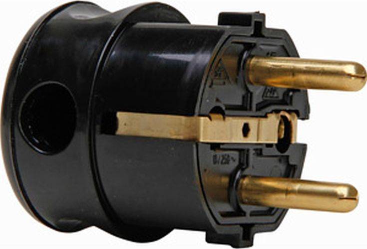 KOPP Schuko-Winkelstecker IP20 Kunststoff 1,5² schwarz-0