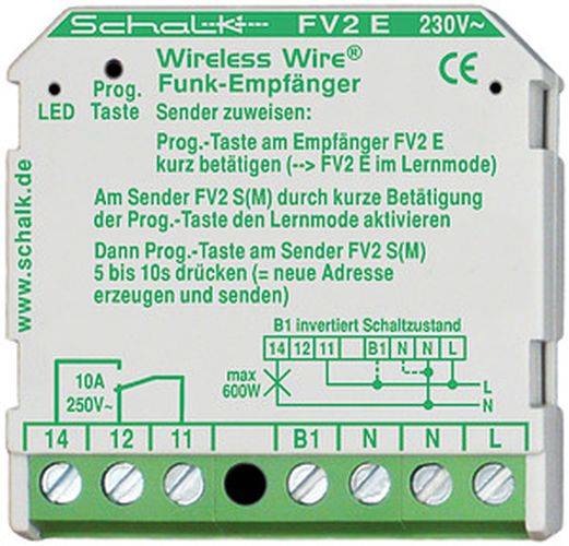 SCHALK Funk-Empfänger FV2 E mit 1 Relaisausgang 10A 230V AC-0