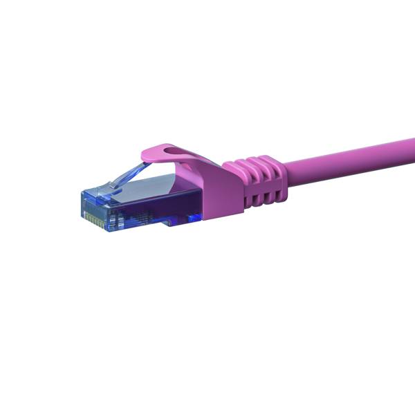 CAT6a Netzwerkkabel 100% Kupfer - U/UTP - 2 Meter - Rosa