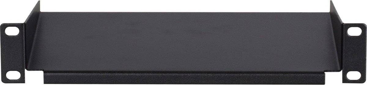 10” Fachboden, 1 HE, für 10” Serverschränke, Schwarz, (BxTxH) 250 x 136 x 44 mm-1
